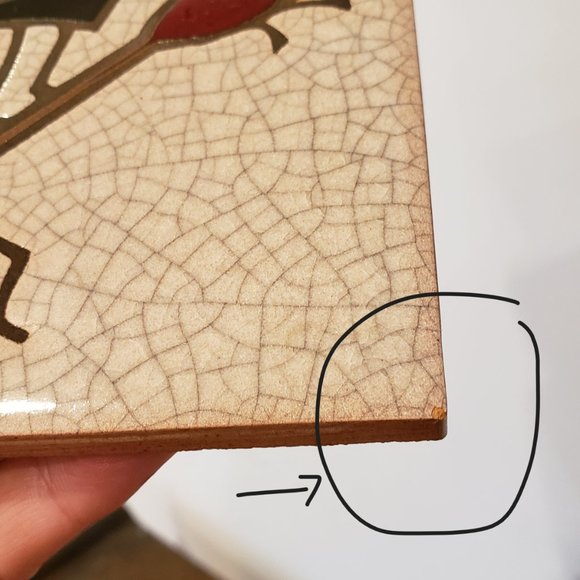 Vtg 1987 Arius Santa Fe Art Tile 4" Kokopelli Trivet New Mexico Made Italy READ - Picture 9 of 11